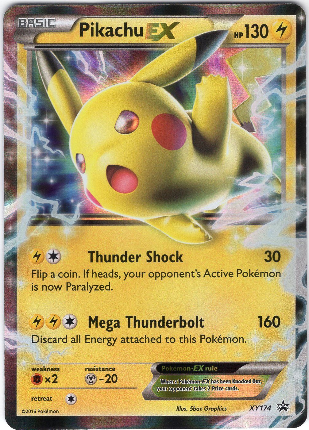 Pikachu EX - XY174 - Battle Heart Tins Promo